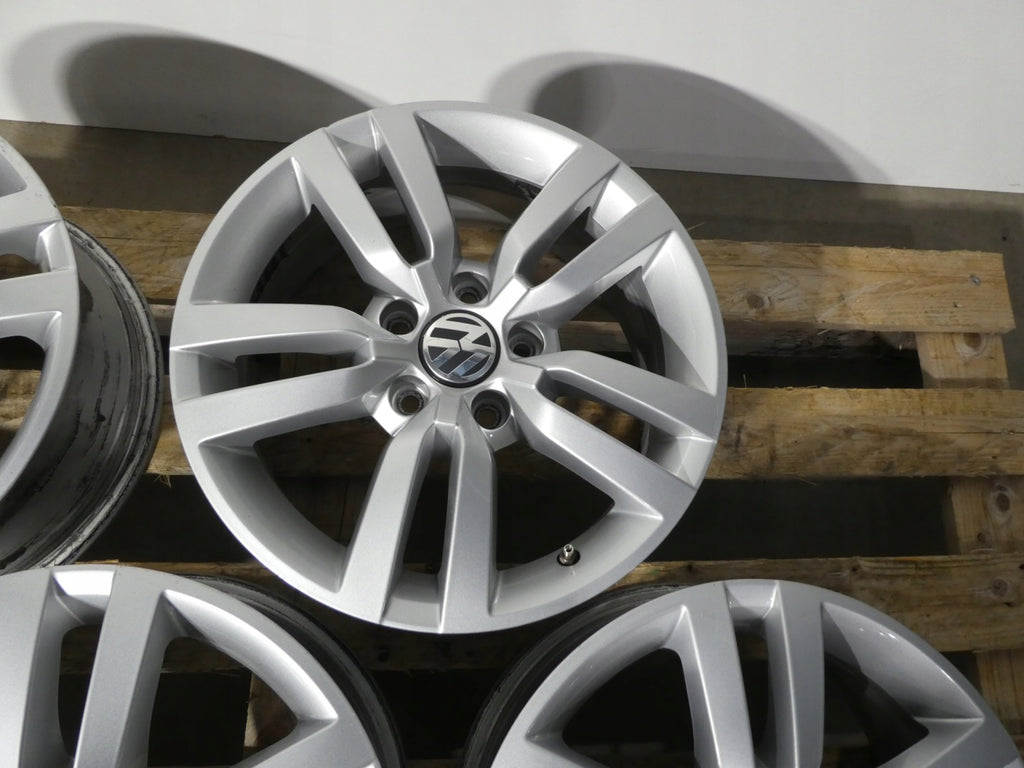 4x Alufelge 16 Zoll 6.5" 5x112 33ET Glanz Silber 5N0601025 VW Tiguan Rim Wheel FEL9518293500xi