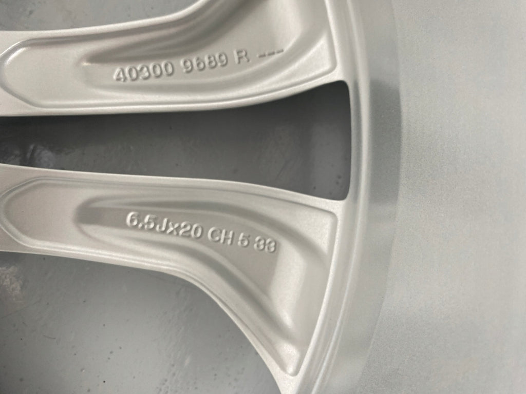 1x Alufelge 20 Zoll 6.5" 5x114.3 33ET Glanz Silber 403007153R Renault Scenic FEL9243690459ok