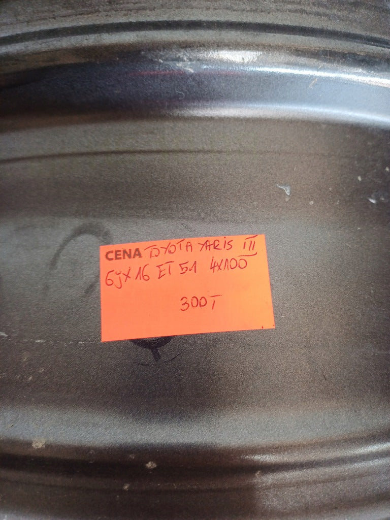1x Alufelge 16 Zoll 6.0" 4x100 51ET Glanz Silber PZ406B067 Toyota Yaris FEL5483820050ox