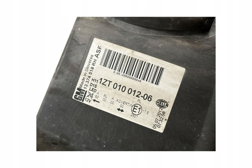 Frontscheinwerfer Opel Astra H 1ZT010012-06 Rechts Scheinwerfer Headlight SCH4369363425bv
