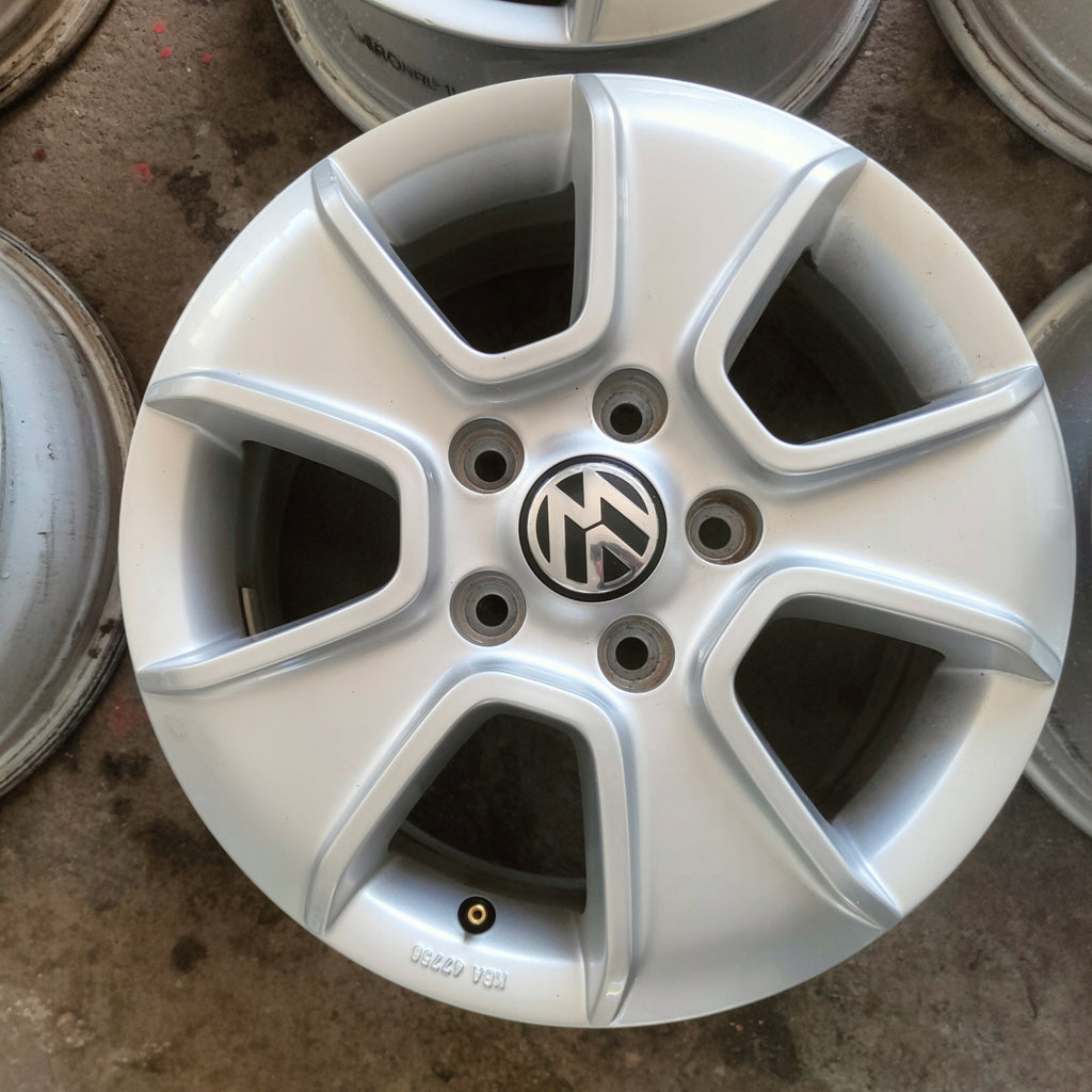 4x Alufelge 16 Zoll 6.5" 5x120 62ET Glanz Silber 2H0071496 VW Amarok Rim Wheel FEL3625633769xc