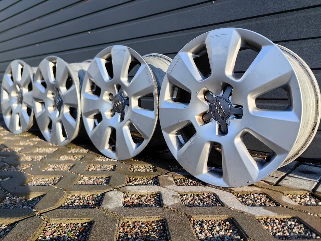 4x Alufelge 16 Zoll 7.5" 5x112 37ET Glanz Silber Audi B7 C7 Rim Wheel