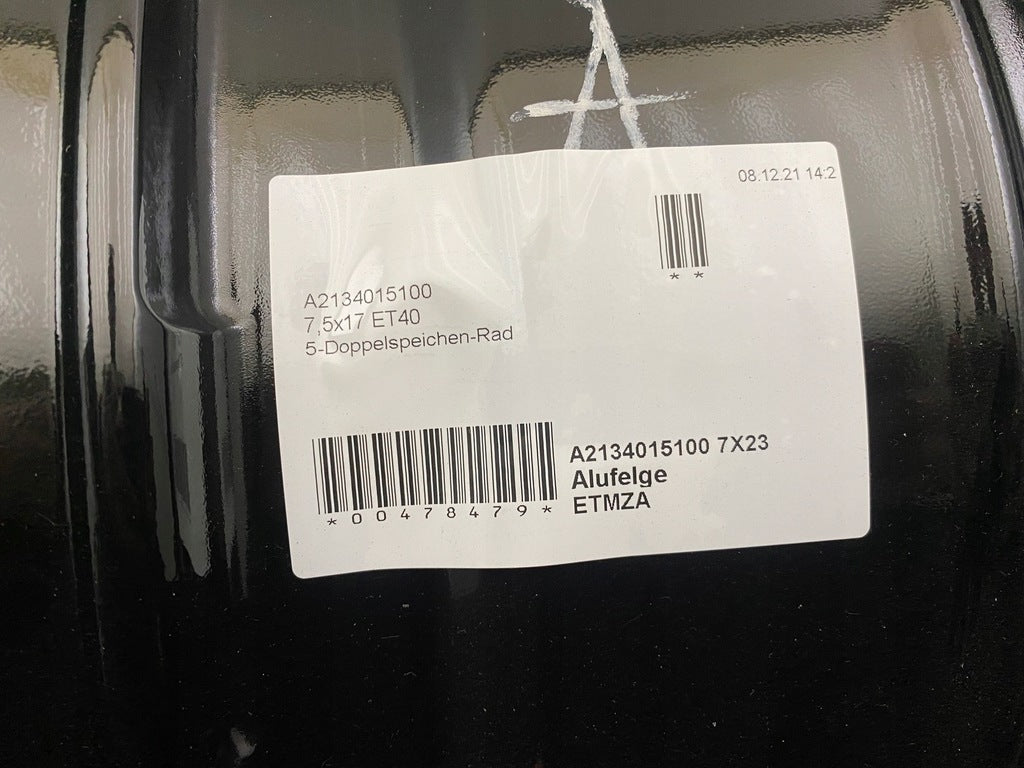 4x Alufelge 17 Zoll 7.5" 5x112 40ET Glanz Schwarz A2134015100 Mercedes-Benz W213 FEL5431304615qh