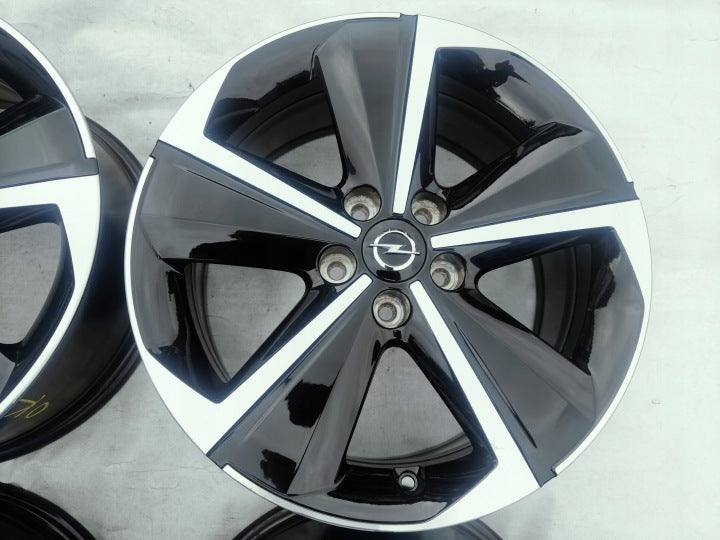 4x Alufelge 17 Zoll 7.5" 5x108 44ET Glanz Schwarz 9847065380 Opel Astra L FEL8590607197dq