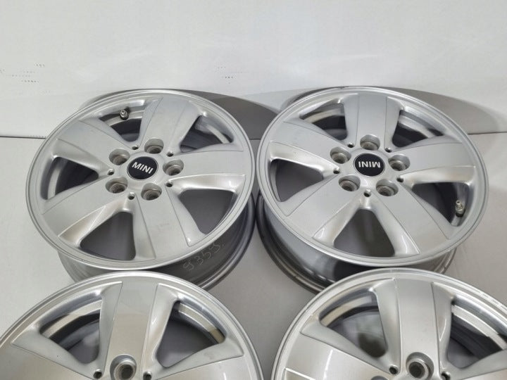 4x Alufelge 15 Zoll 5.5" 5x112 46ET Glanz Silber 6855101 Mini Rim Wheel FEL6463992510ih