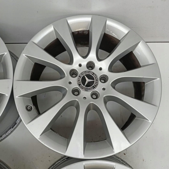 4x Alufelge 18 Zoll 8.0" 5x112 56ET Glanz Silber A1664010602 Mercedes-Benz FEL1964568188rh