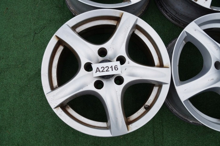 4x Alufelge 16 Zoll 6.5" 5x112 35ET Glanz Silber Audi Alhambra I Sharan FEL9799827011kw