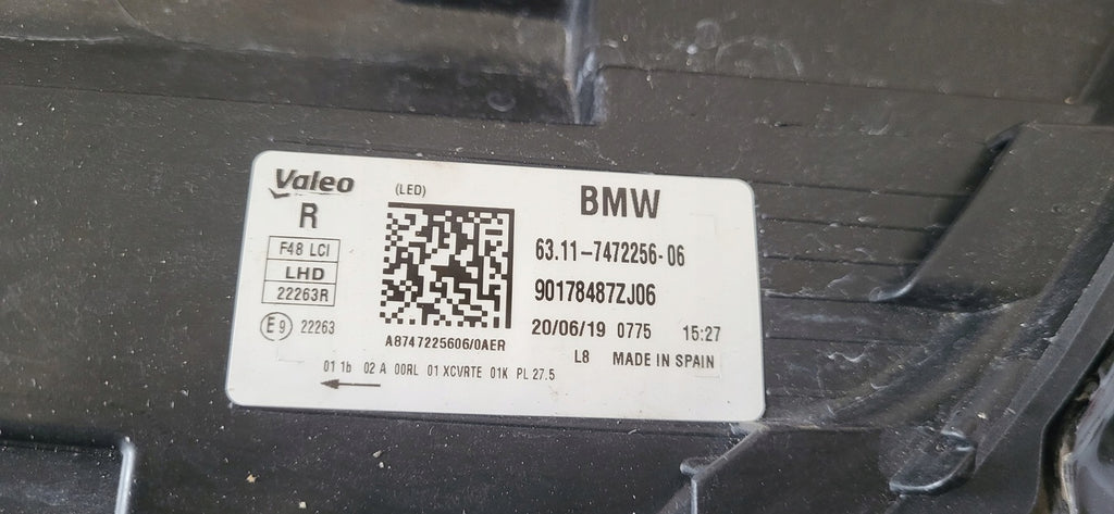 Frontscheinwerfer BMW X1 F48 7472256 Full LED Rechts Scheinwerfer Headlight SCH2731712456kq