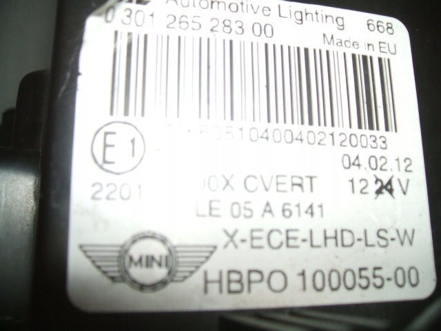Frontscheinwerfer Mini R55 R56 HBPO100055 Xenon Links Scheinwerfer Headlight SCH7597066890jh