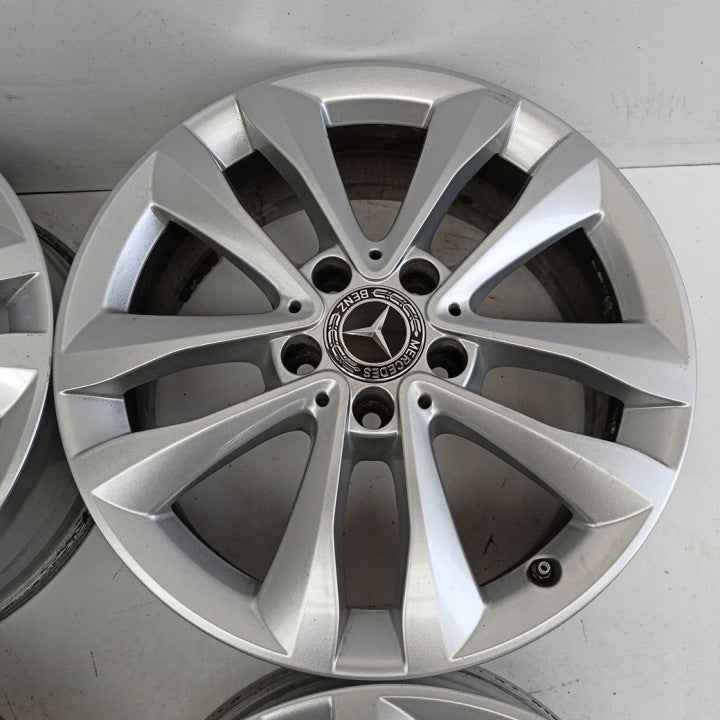 4x Alufelge 17 Zoll 7.0" 5x112 48ET Glanz Silber A2054018000 Mercedes-Benz W205 FEL8308701730nu