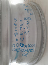 Load image into Gallery viewer, 1x Alufelge 16 Zoll 6.0" 5x100 45ET Glanz Silber 0130248001 VW Rim Wheel FEL1357533275sf