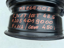 Load image into Gallery viewer, 1x Alufelge 17 Zoll 7.0" 5x112 48 5ET Glanz Schwarz A2054019000 Mercedes-Benz FEL2926649392ir