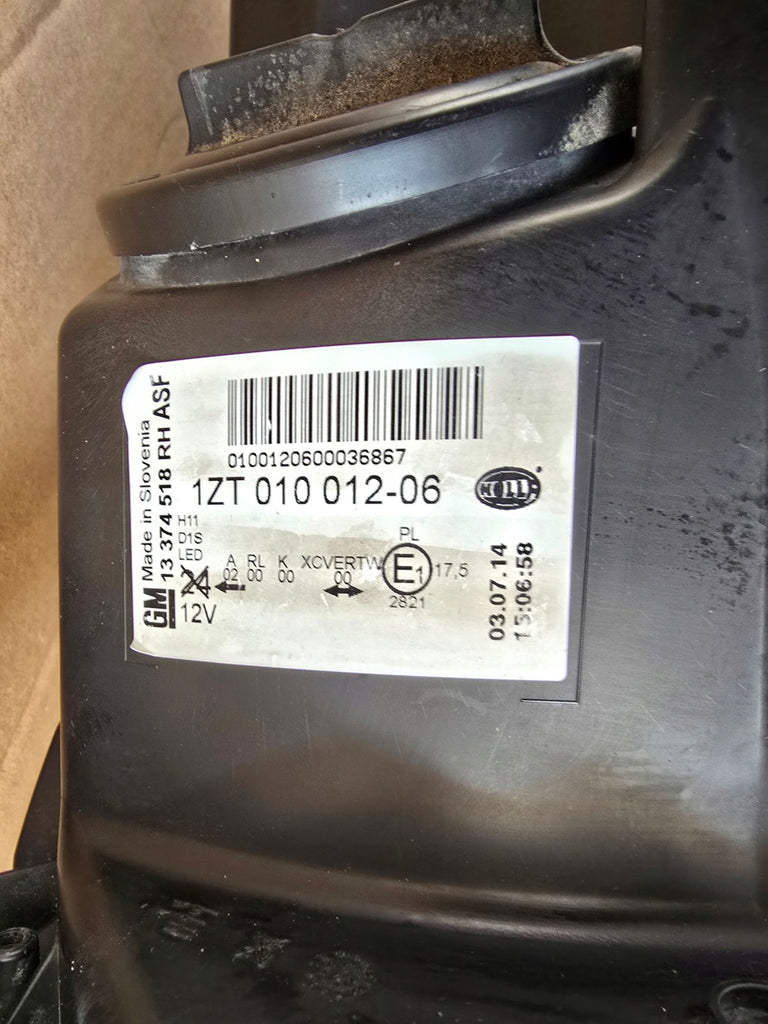 Frontscheinwerfer Opel Astra J 13374518 Rechts Scheinwerfer Headlight SCH2585119883dy