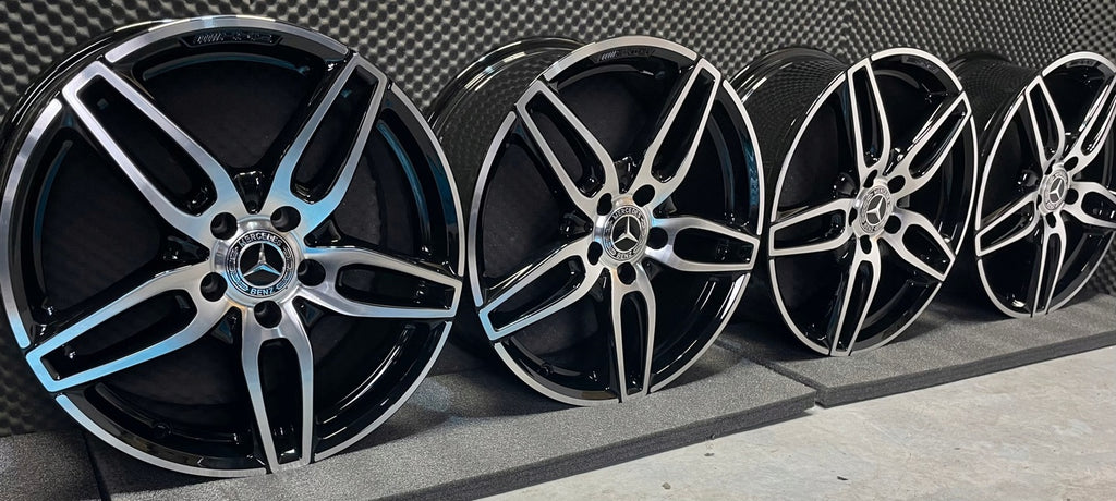 4x Alufelge 18 Zoll 7.5" 5x112 52ET Glanz Schwarz A1764010700 Mercedes-Benz Amg