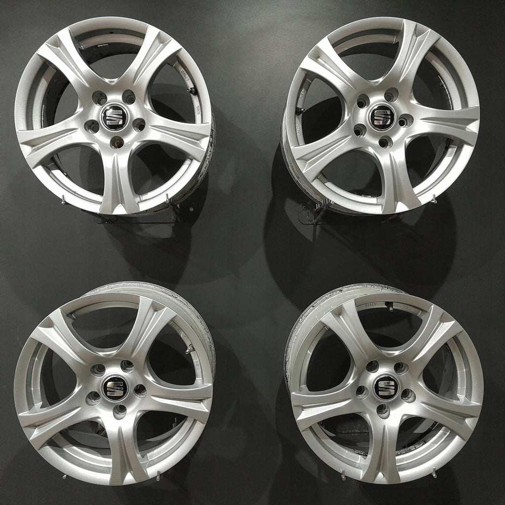 4x Alufelge 16 Zoll 7.0" 5x112 46ET Silber KBA47108 Seat Leon Exeo Rim Wheel FEL1162446135gy