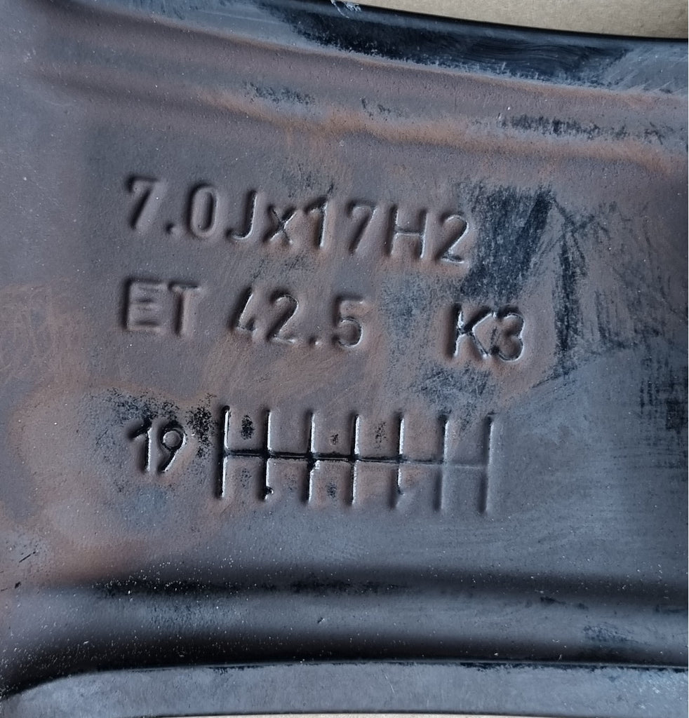 1x Alufelge 17 Zoll 7.0" 5x108 42 5ET Glanz Silber J1BC-1007-C1A Ford Fiesta