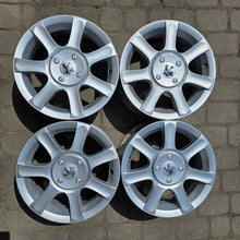 Laden Sie das Bild in den Galerie-Viewer, 4x Alufelge 15 Zoll 6.0" 4x108 27ET Glanz Silber 9649523180 Peugeot 1007 FEL6935525969nj