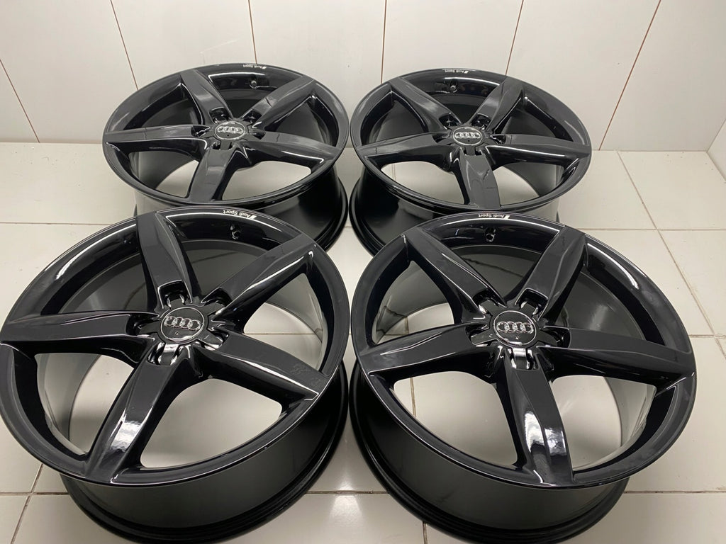 4x Alufelge 18 Zoll 8.0" 5x112 47ET Glanz Schwarz 8K0071498A Audi A6 A4 FEL7003248296os