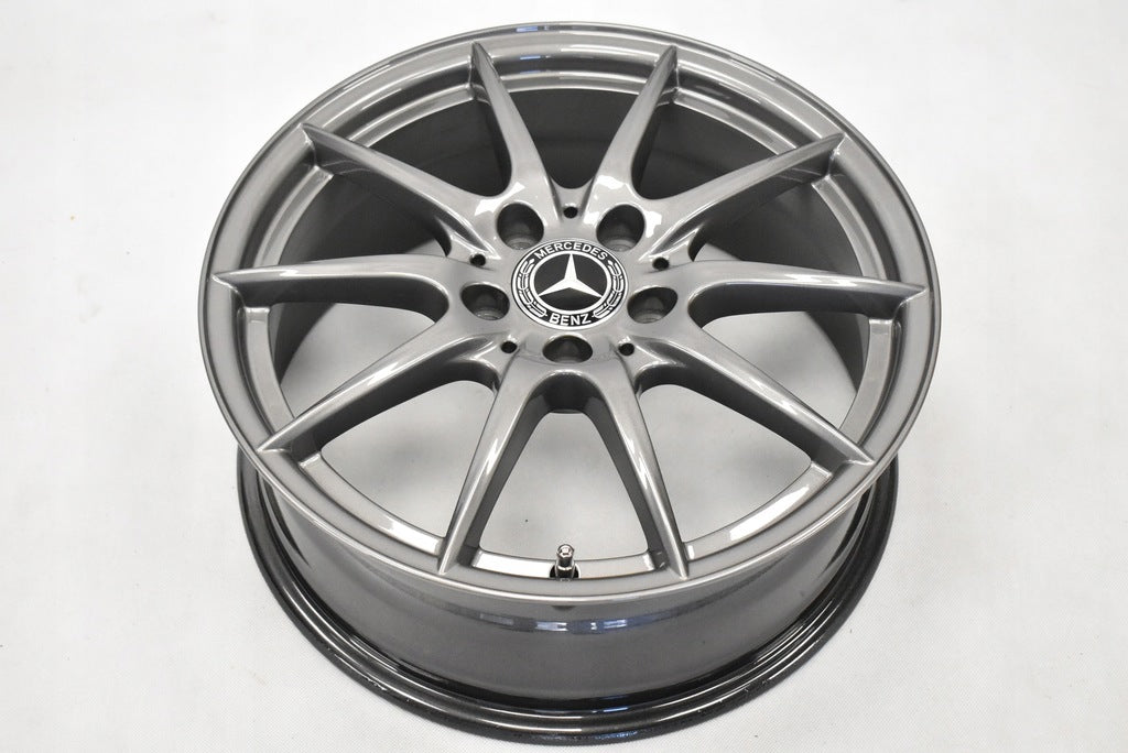 4x Alufelge 17 Zoll 6.5" 5x112 49ET Glanz Grau A2464010102 Mercedes-Benz W176 FEL4896661548vb