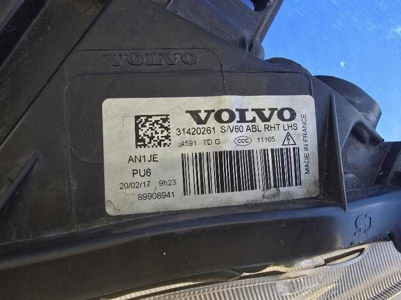 Frontscheinwerfer Volvo S60 V60 31420261 Xenon Links Scheinwerfer Headlight SCH5783315800ra