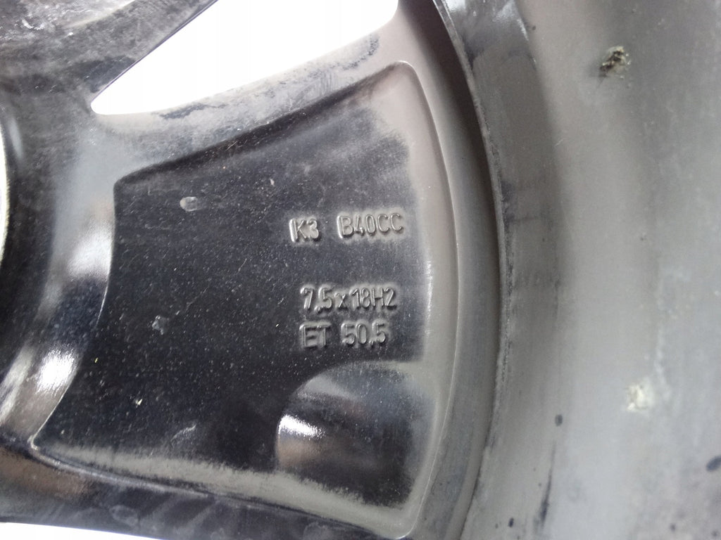 1x Alufelge 18 Zoll 7.5" 5x108 50,5ET Glanz Schwarz 31680403 Volvo Xc40
