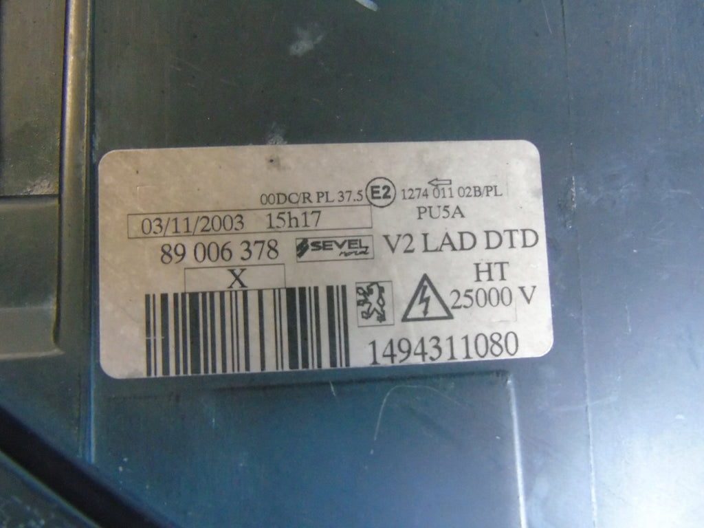 Frontscheinwerfer Peugeot 807 1494311080 Xenon Ein Satz Scheinwerfer Headlight SCH8788606060xa