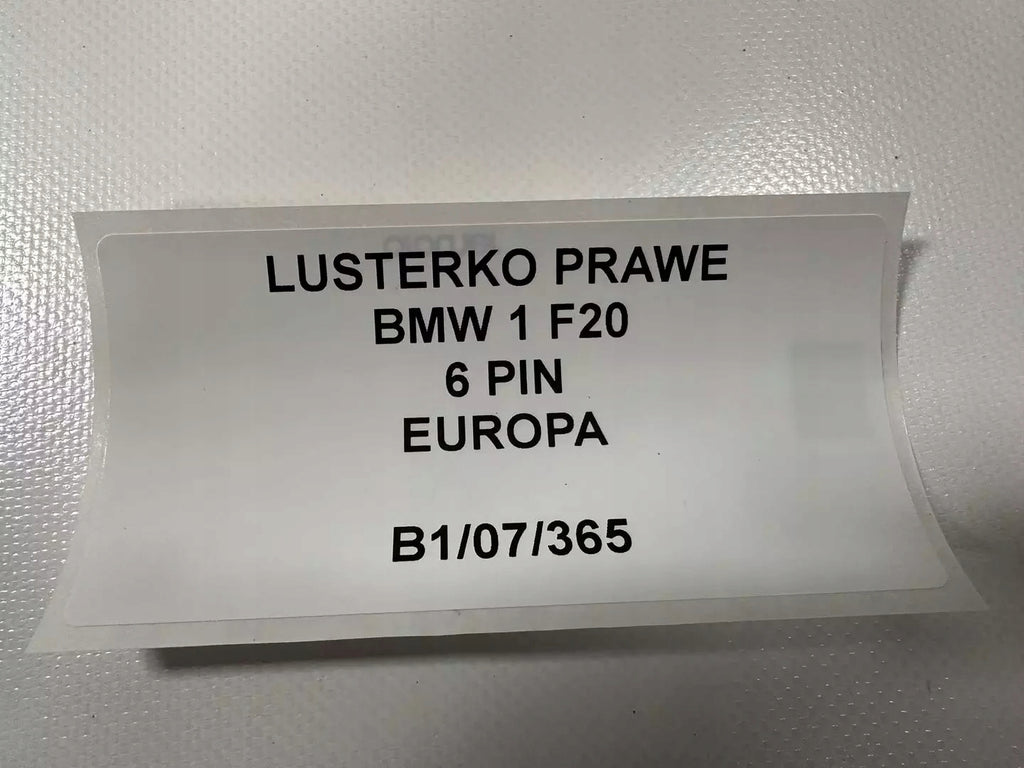 Außenspiegel Seitenspiegel BMW 1 F20 Rechts Zum Streichen Side Mirror