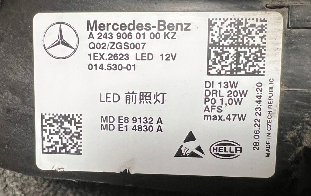 Frontscheinwerfer Mercedes-Benz Eqa A2439060100 Links Scheinwerfer Headlight SCH7393701996rf