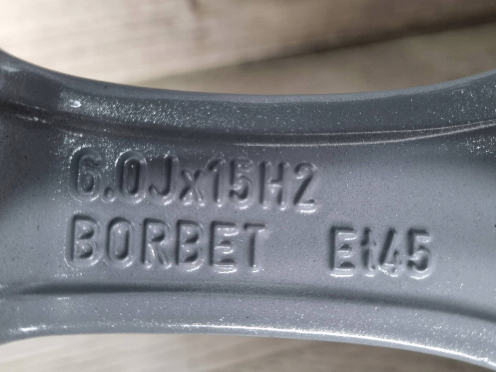 1x Alufelge 15 Zoll 6.0" 4x108 45ET Glanz Silber H1BC-A1B Ford Fiesta I FEL5941570979pu