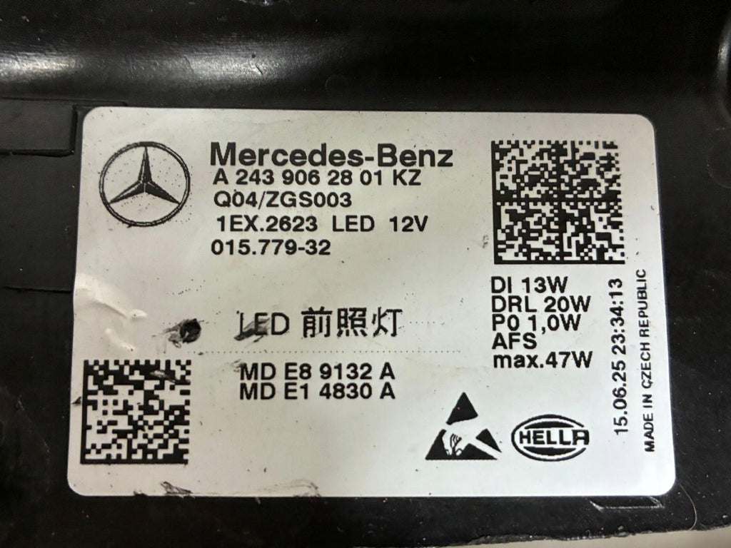 Frontscheinwerfer Mercedes-Benz Eqa Eqb A2439062801 Rechts Headlight SCH3884177312lp