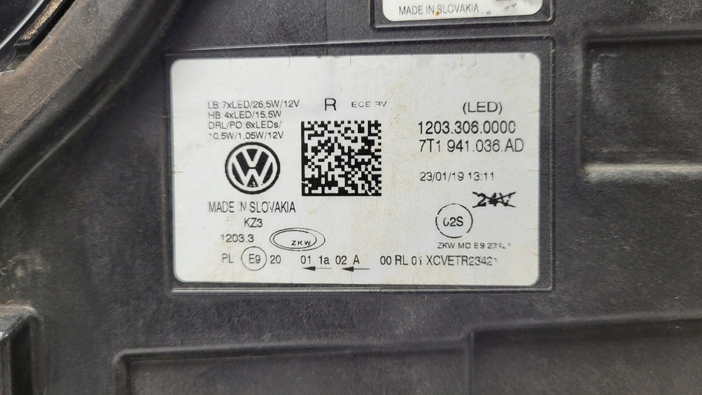 Frontscheinwerfer VW Multivan Transporter 7T1941036AD-KUD LED Rechts Headlight SCH5244720404ag