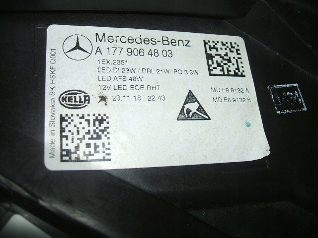 Frontscheinwerfer Mercedes-Benz W177 A1779064703 Full LED Ein Satz Headlight SCH4545813912mf