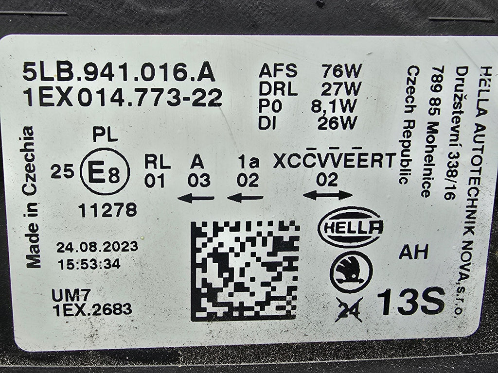 Frontscheinwerfer Skoda Enyaq 5LB941016A Rechts Scheinwerfer Headlight SCH9166647969wu