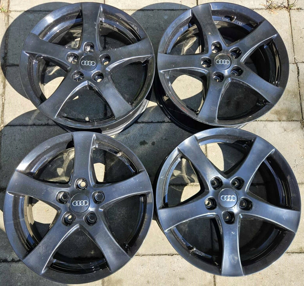 4x Alufelge 16 Zoll 6.0" 5x112 48ET Glanz Schwarz Audi I Rim Wheel FEL2905303663cm