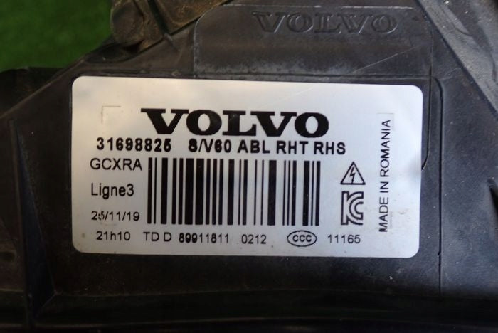Frontscheinwerfer Volvo V60 S60 31698826 Rechts Scheinwerfer Headlight SCH6957862313ob