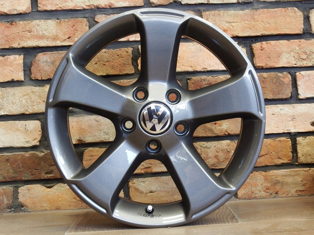 4x Alufelge 16 Zoll 6.5" 5x112 42ET Glanz Grau VW Scirocco Passat Rim Wheel FEL6965301818tz