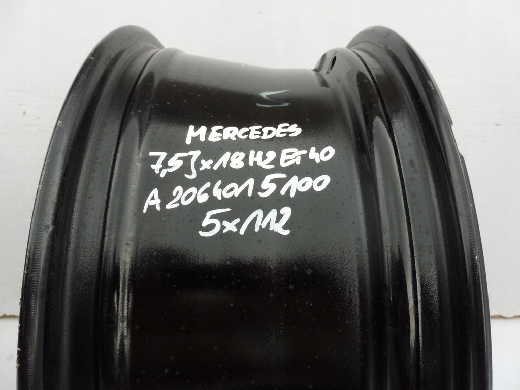 1x Alufelge 18 Zoll 7.5" 5x112 40ET A2064015100 Mercedes-Benz Rim Wheel FEL5601461807mz