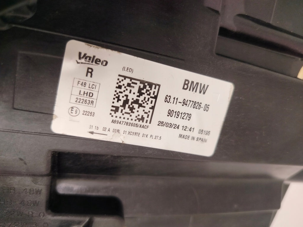 Frontscheinwerfer BMW X1 F48 9477826-05 Full LED Rechts Scheinwerfer Headlight SCH2046497045oc