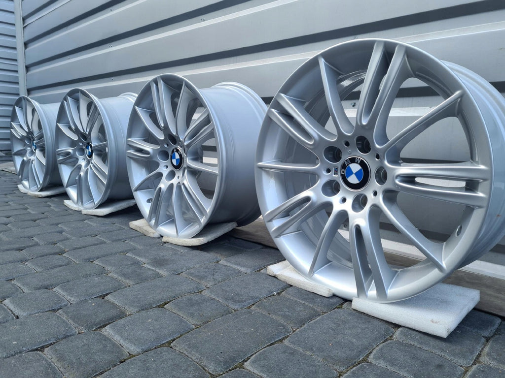 4x Alufelge 18 Zoll 8.0" 5x120 34ET Glanz Silber BMW E46 F30 E90 F31 Rim Wheel FEL5715572664el
