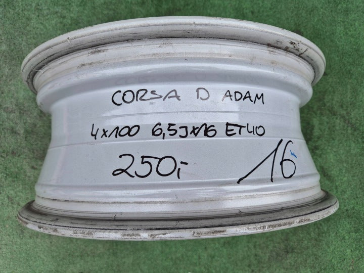 1x Alufelge 16 Zoll 4x100 13298019SAJ Opel Corsa D Rim Wheel FEL1441378403ln