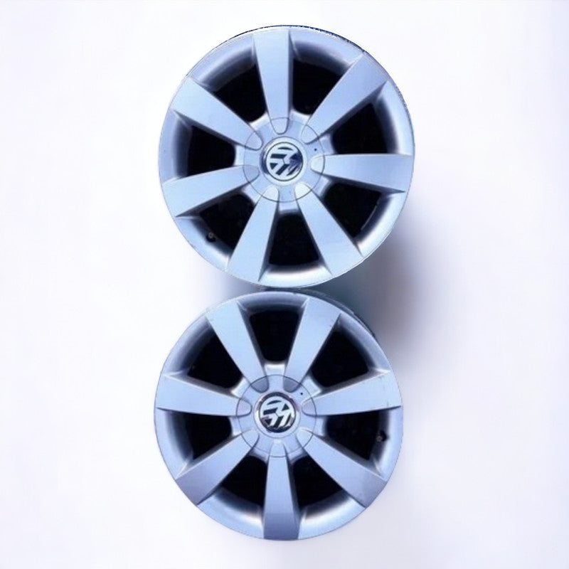 1x Alufelge 16 Zoll 6.5" 5x100 42ET Silber 1C0601025AB VW Golf Rim Wheel