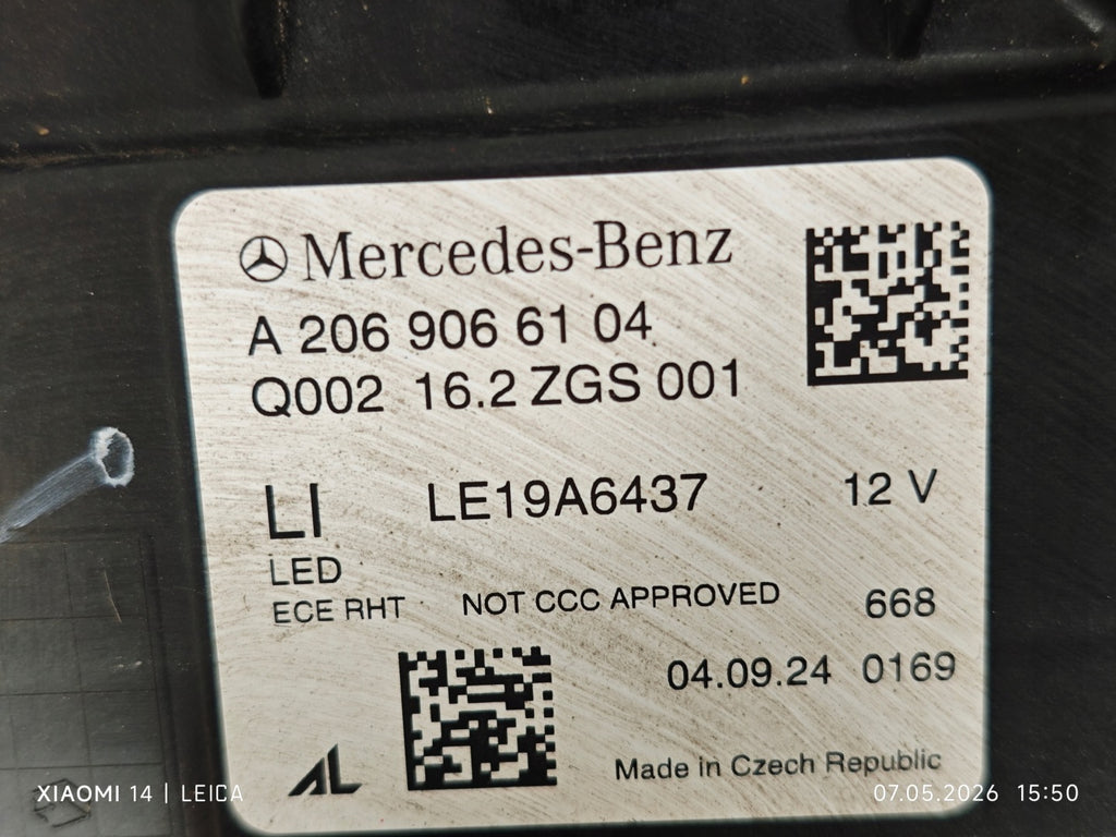 Frontscheinwerfer Mercedes-Benz W206 A2069066104 Full LED Links Headlight SCH7354925922jb