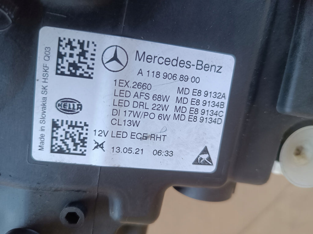 Frontscheinwerfer Mercedes-Benz Cla A1189068900 Links Scheinwerfer Headlight