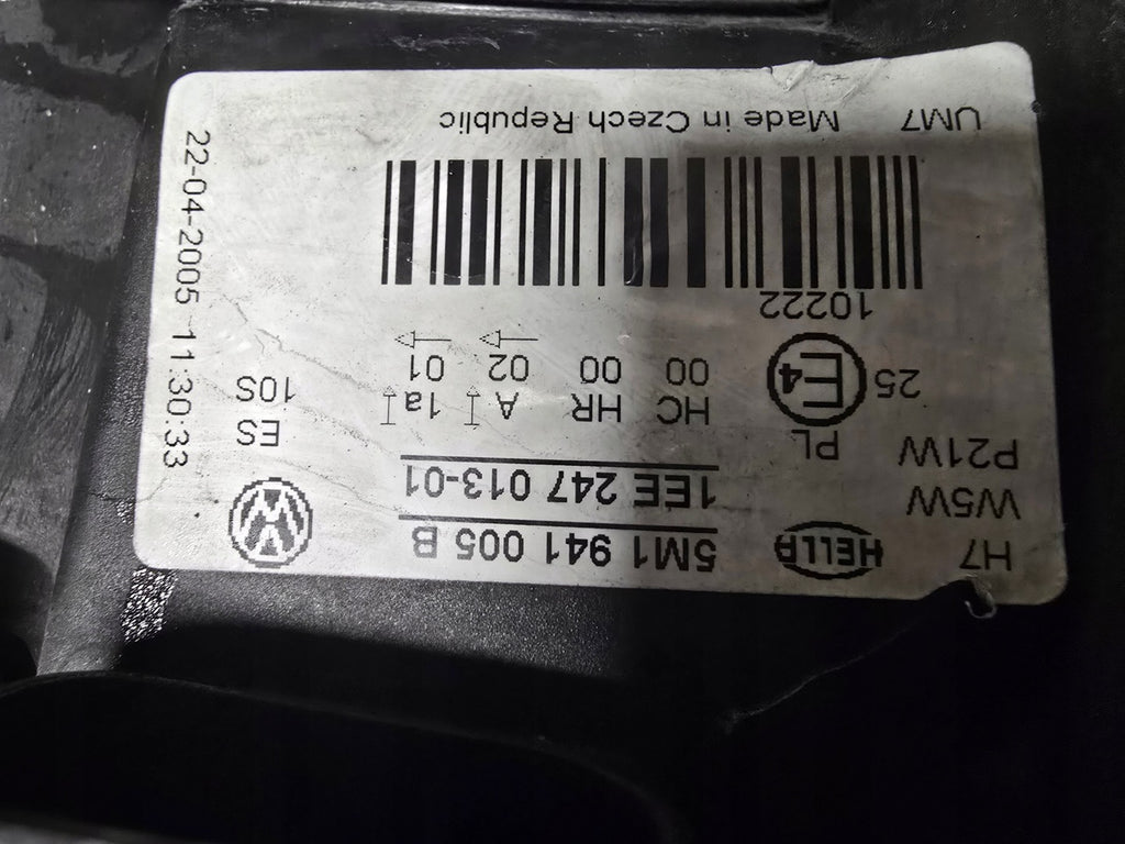 Frontscheinwerfer VW Golf V Plus 5m1 5M1941005 Links Scheinwerfer Headlight SCH4245613003je