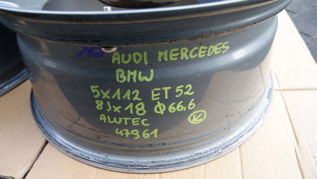 4x Alufelge 18 Zoll 8.0" 5x112 KBA47961 Audi Rim Wheel FEL9391431928ws