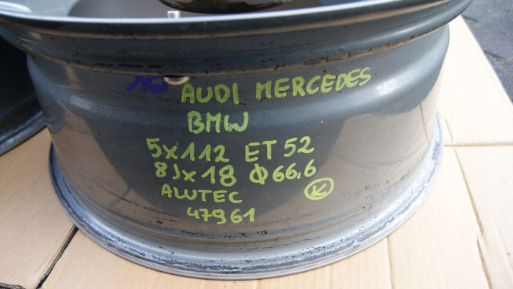 4x Alufelge 18 Zoll 8.0" 5x112 KBA47961 Audi Rim Wheel FEL9391431928ws