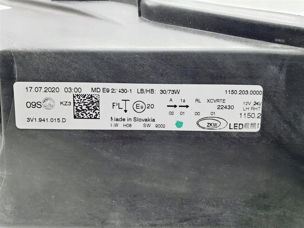 Frontscheinwerfer Skoda Superb III 3V1941015D Full LED Links Headlight