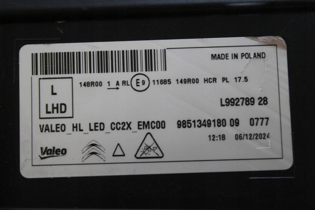 Frontscheinwerfer Citroën C3 I 9851349180 LED Links Scheinwerfer Headlight SCH5149900964pb