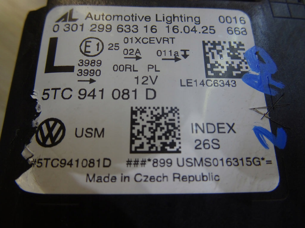 Frontscheinwerfer VW Touran 5TC941081D LED Links Scheinwerfer Headlight SCH5229975174oi