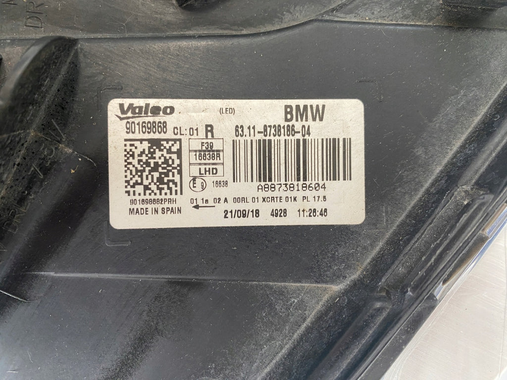 Frontscheinwerfer BMW X2 F39 8738186 Rechts Scheinwerfer Headlight SCH6270452651qb